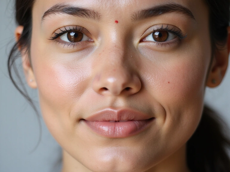 Close-up of smooth, well-hydrated skin