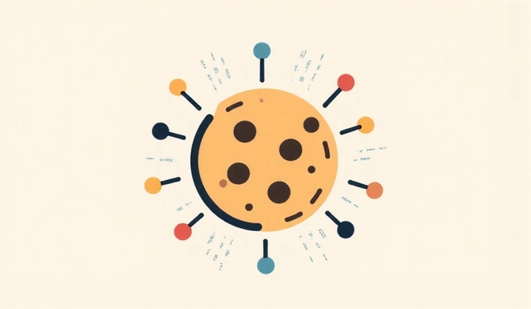 Illustration of a cookie icon representing digital data